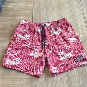 Vineyard Vines Pink and White Swim Trunks